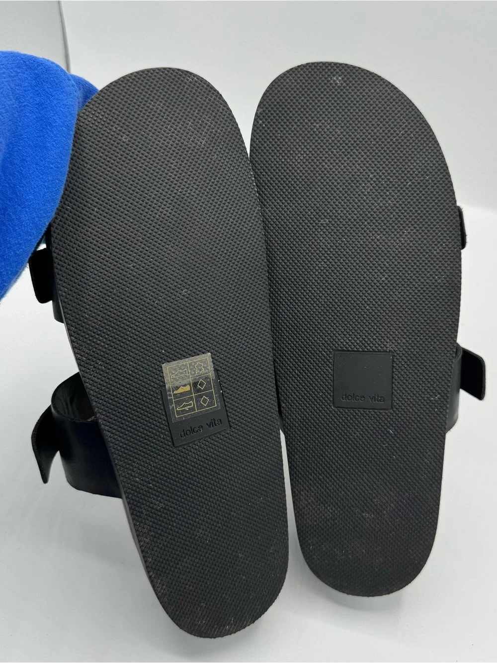 Dolce Vita Soya Platform Sandals Onyx black Leather Size 9 minimalist neutral